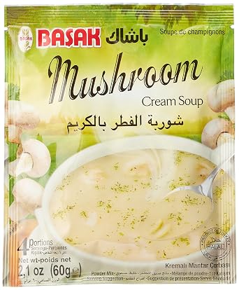 Basak Mushroom Cream Soup Natural Powder Arab Herbal Arabic Egyptian Herb Mix Herbs Seasoning Spice Baharat Spices Cooking Kosher Halal 1 Pack = 2.64 oz / 75 gm