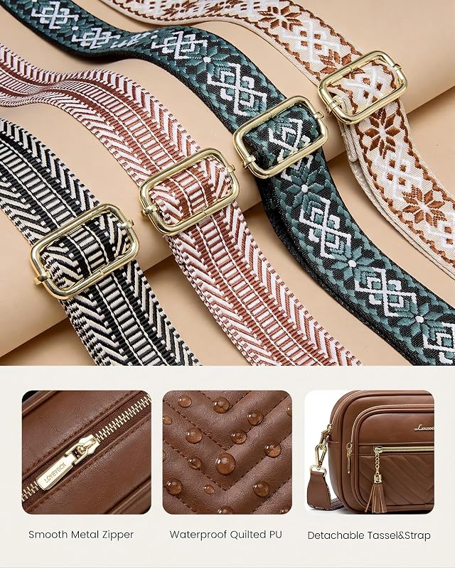 LOVEVOOK Small Crossbody Bag – Six pockets with built-in card slots