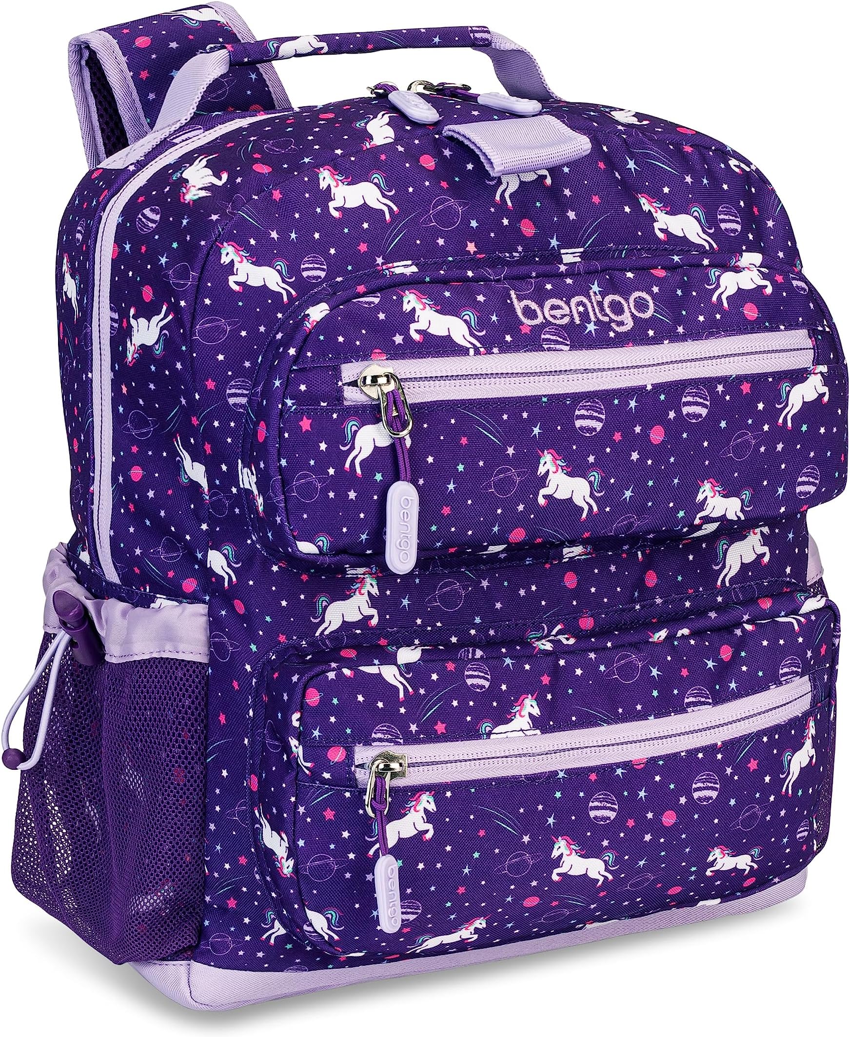 Kids Backpack - Lightweight 14” Backpack in Fun Prints for School, Travel, & Daycare, Ideal for Ages 4+, Roomy Interior, Durable & Water-Resistant Fabric, & Loop for Lunch Bag (Unicorn)