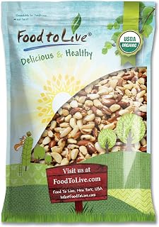 Food to Live - Organic Brazil Nuts, 12 Pounds – Non-GMO, Raw, Whole, No Shell, Unsalted, Kosher, Vegan, Keto, Paleo Friendly, Bulk, Rich in Selenium