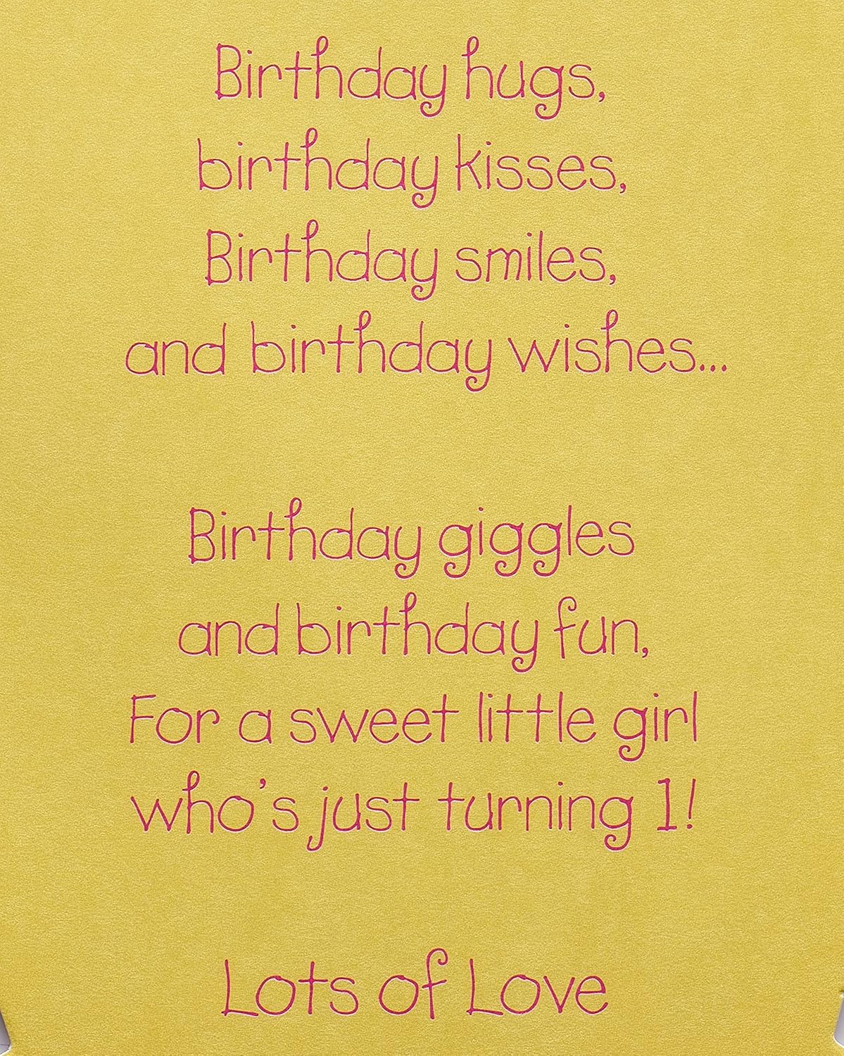 American Greetings 1st Birthday Card for Girl (Cupcake)