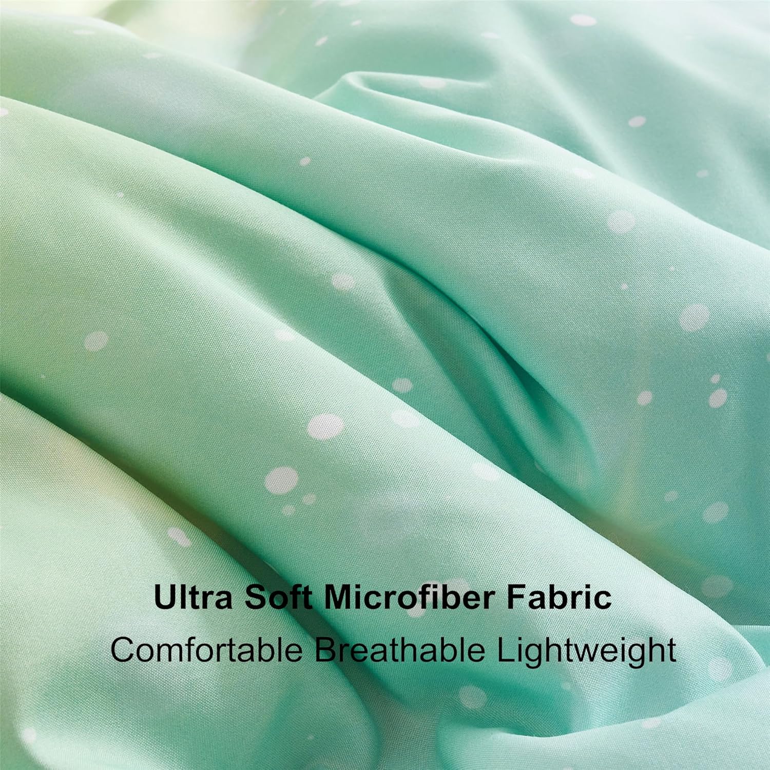 Rainbow Girls Full Comforter Set with Sheets, 7 Pieces Full Bed in a Bag with Comforter, Sheets and Pillowcases, Soft Microfiber Pastel Glitter Fun Girly Full Bedding Set for Kids Teens - Image 6