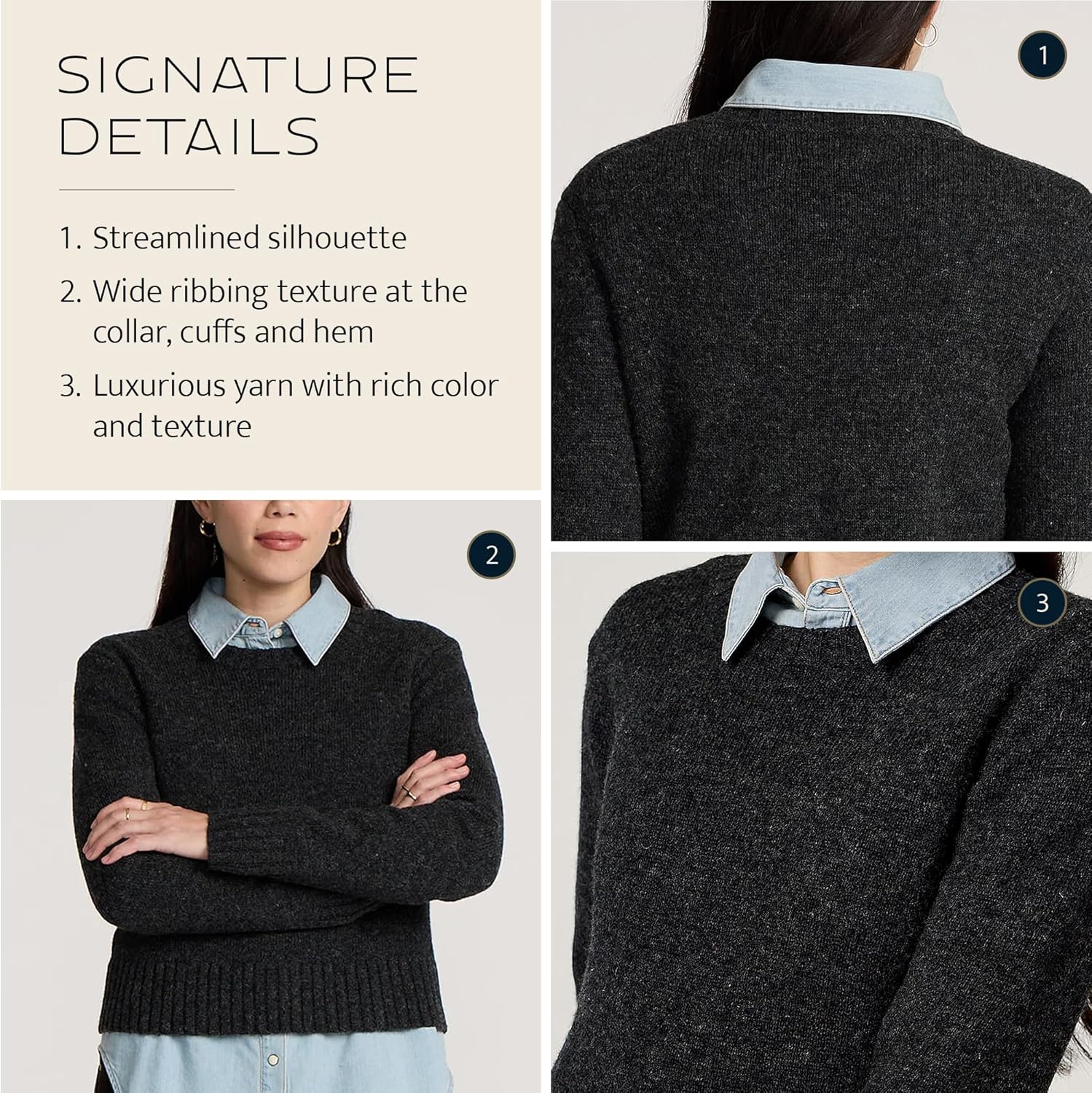 Pendleton Women's Shetland Crew, 100% Soft Knit Wool Pullover, Classic Crewneck, Relaxed Fit, Comfortable Long-Sleeve Top - Image 5