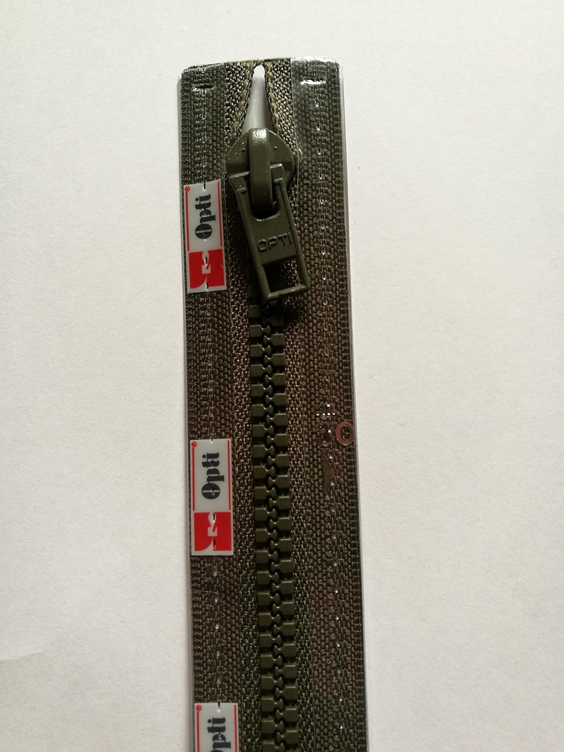 Opti P60-50-00722 Polyester Zipper, 0722 Red, 50 cm Size