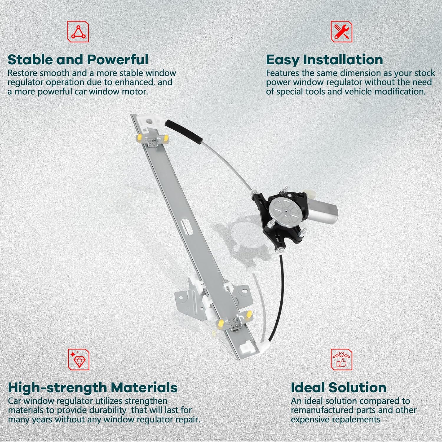 FINDAUTO Front Left Power Window Regulator with Motor Fit for 2006-2010 for Dodge Attitude,2006-2011 for Hyundai Accent,2006-2011 for Kia Rio,2006-2011 for Kia Rio5