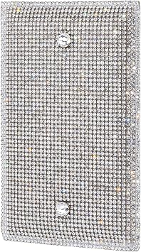 Bling Rhinestone Wall Plate Cover-Blank Cover