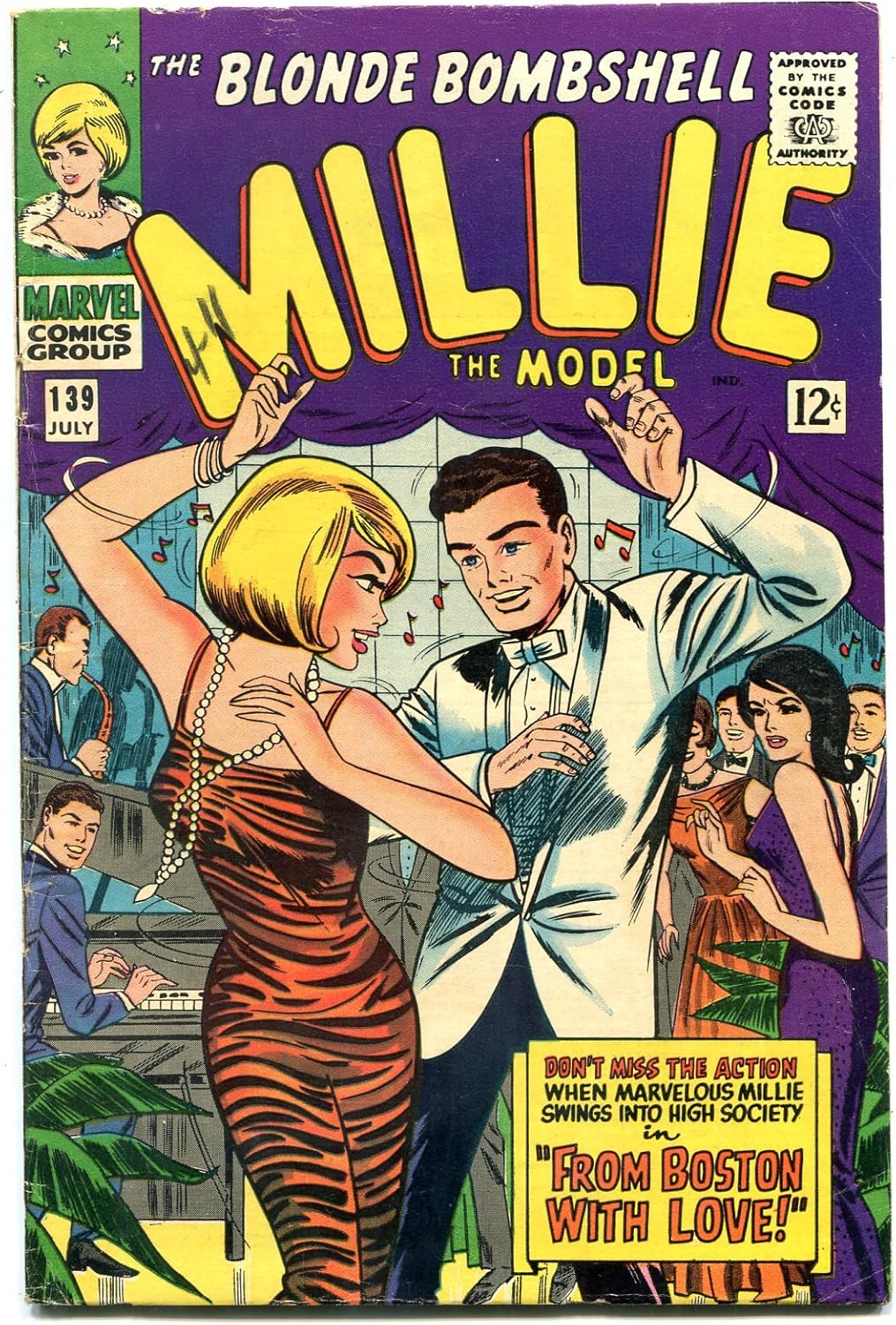 Millie The Model #139 1966-Marvel-"From Boston With Love"-fashion-paper dolls-FN