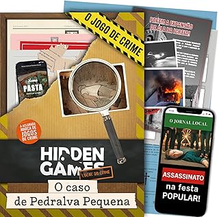 Hidden Games Local do Crime – O Caso de Pedralva Pequena – Jogo de detetive Realista em português, Murder Mystery, Jogo de Sala de Fuga, 1-6 jogadores