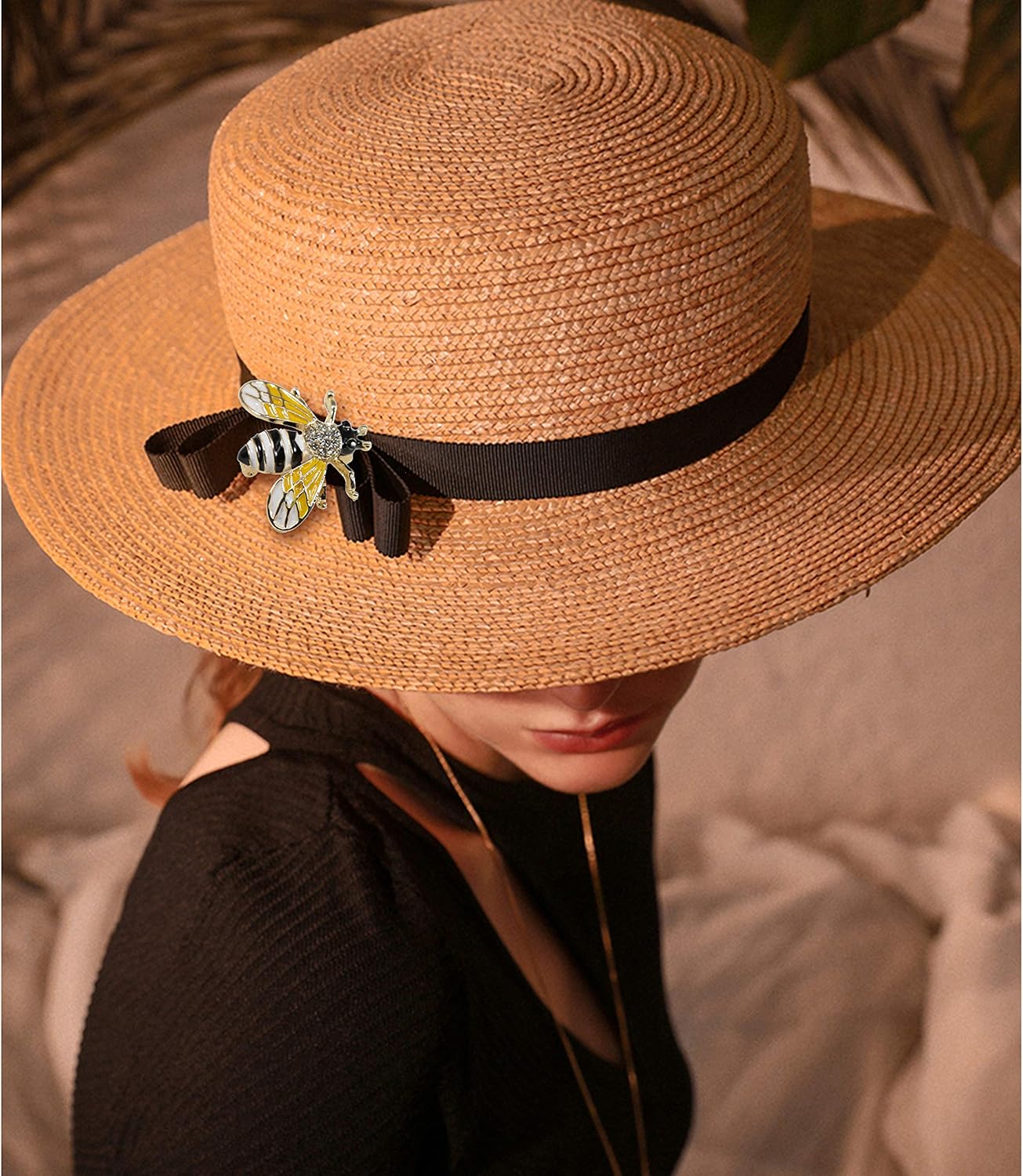 Honey Bee Brooches for Women - Insect Themes with Gold Tone Brooch Pins - Fashion Mother of Pearl Brooch Pin - Great for Wife,Sisters,Friends,Daily Wear or Dating - Image 3