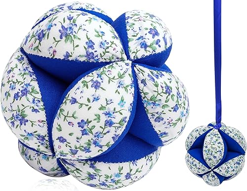 MEYOR Montessori - Bola de tela para bebés, bola de rompecabezas de algodón con sonajero, bola sensorial texturizada para bebés de 6 a 12 meses para