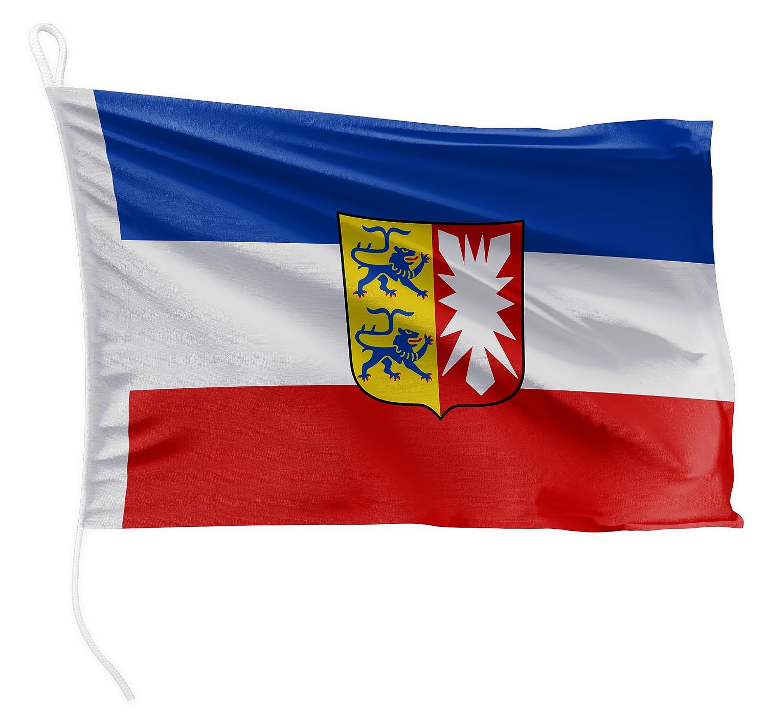 Premium Schleswig-Holstein Boat Flag 20 x 30 cm - 115 g/m  Fabric Weight - Printed Robust with Knit & Loop Boat Accessories Motor Boat 20 x 30 cm - Schleswig-Holstein