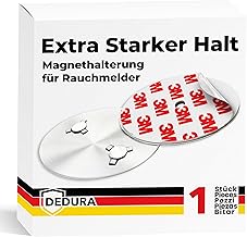 Smoke Detector Magnetic Holder with Extra Strong Adhesive Pads - No Drilling or Screws - Magnetic Holder Suitable for All Standard Smoke Detectors and Fire Detectors - Self-Adhesive Attachment