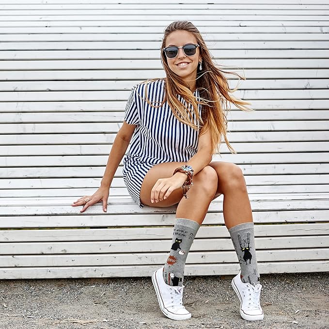Calcetines de Gato Antiestrés para Mujer Talla 6-12 miniatura 6