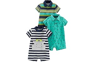 9-Month Boys' 3-Pack Rompers: Comfort and Cuteness Combined