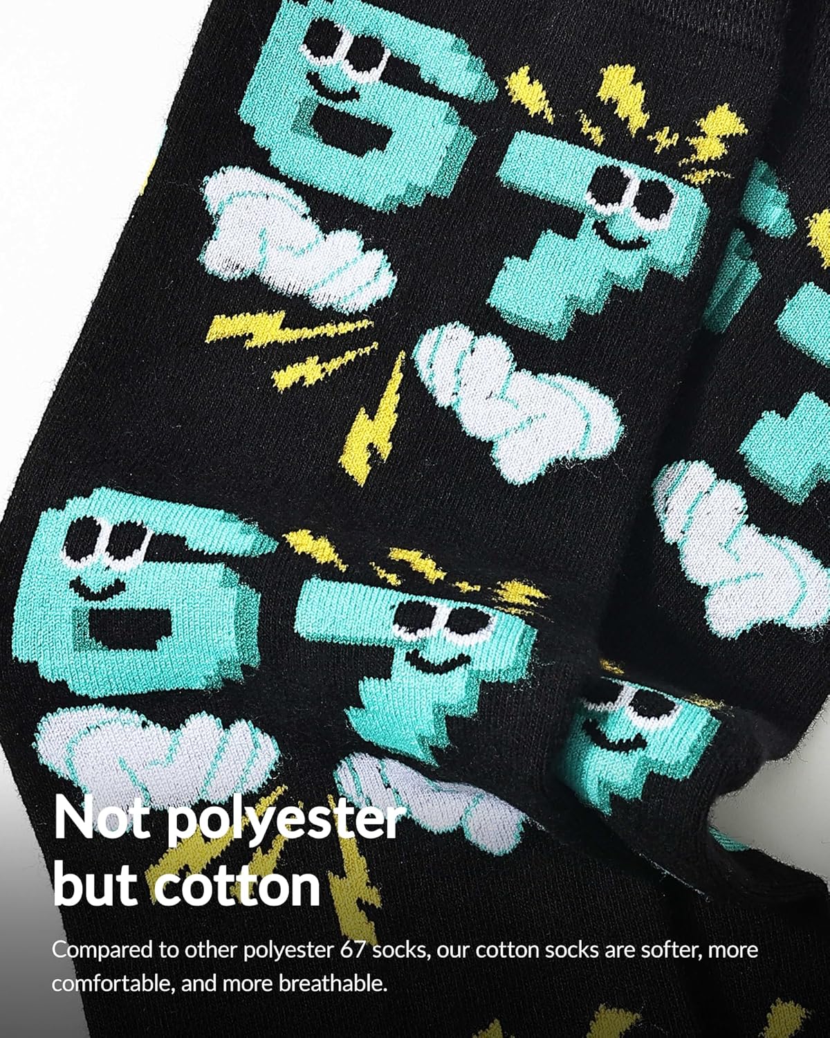 Moyel Funny Socks for Men Fun Golf Fishing Gifts for Men Dad Husband on Birthday Christmas - Image 5