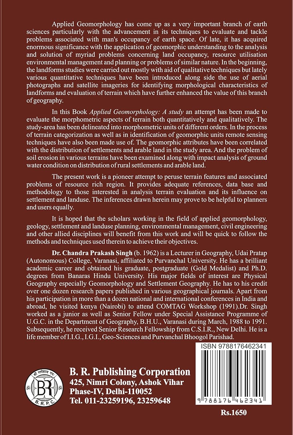 Applied Geomorphology: A Study      Hardcover – January 1, 2022