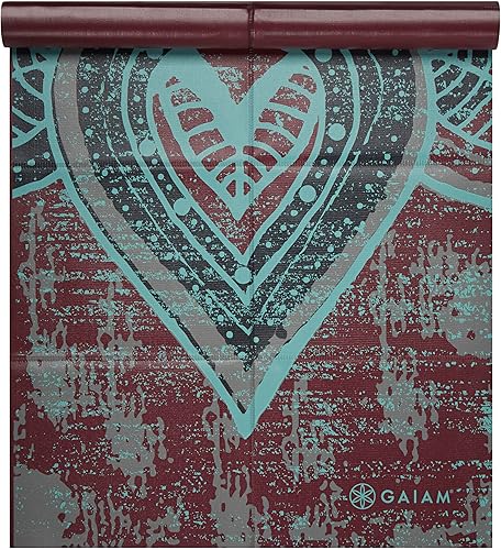 Gaiam Esterilla de yoga – Esterilla plegable de viaje para fitness y ejercicio – Esterilla de yoga plegable para todo tipo de yoga, pilates y