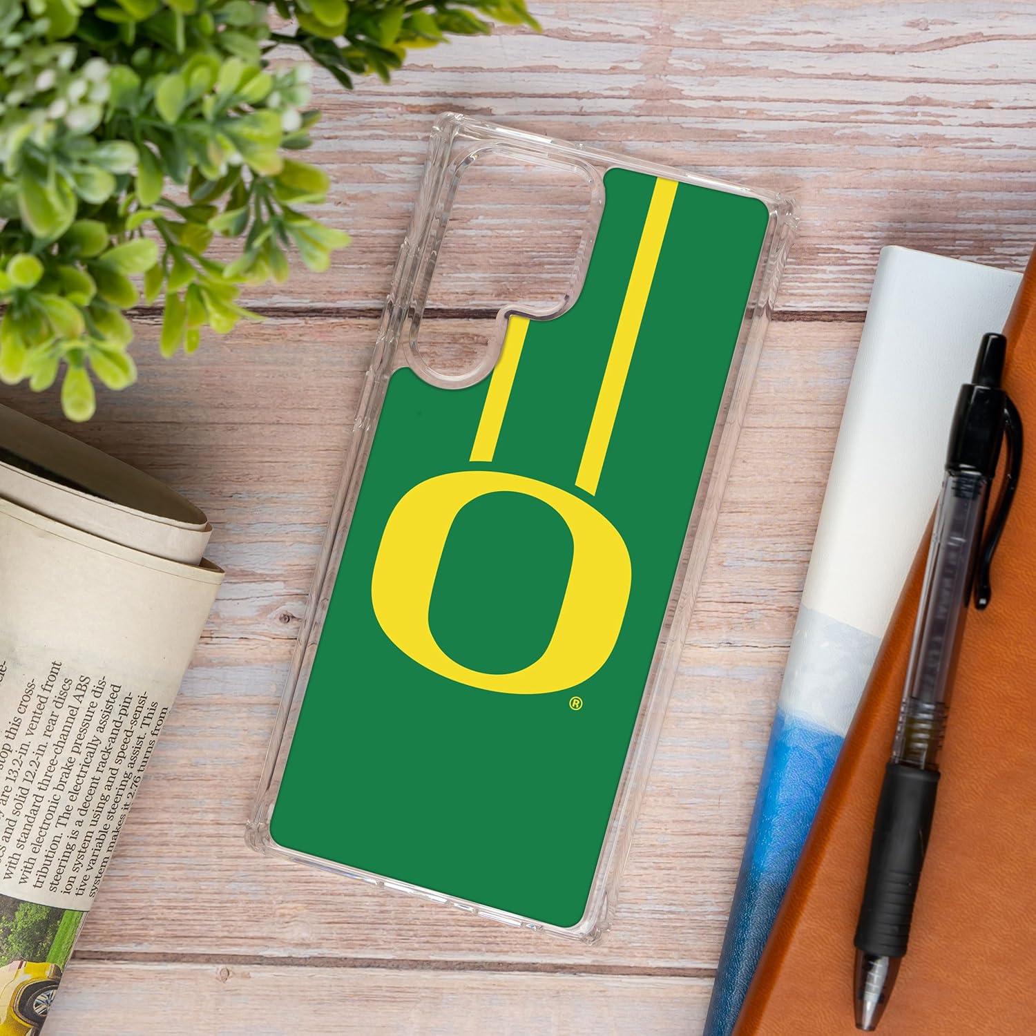 Affinity Bands Oregon Ducks HD Phone Case Compatible with Samsung Galaxy S21 Ultra (Stripe)