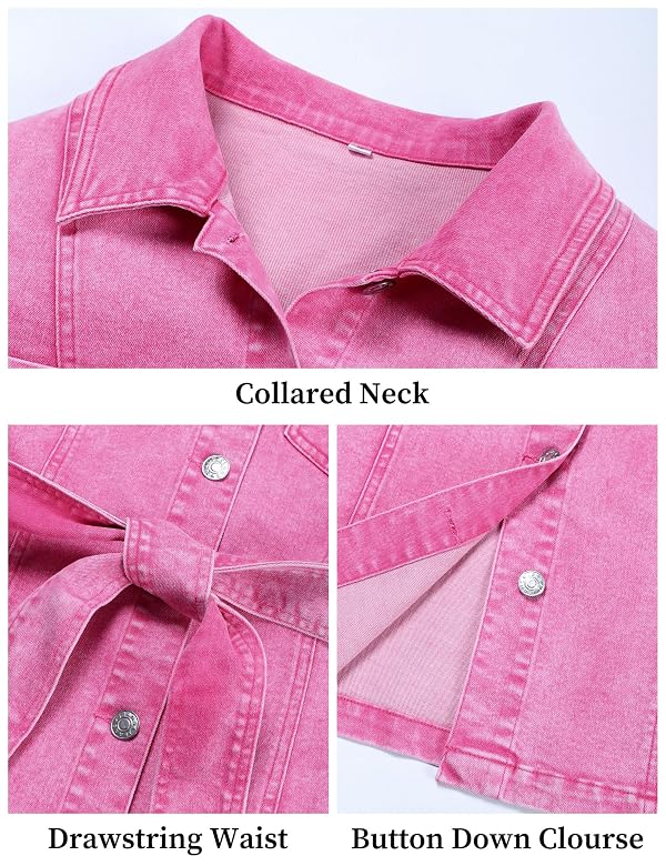Nitzana Womens Denim Dress Jean Dress Western Country Outfits With Pocket by Nitzana - Used condition - Image 5