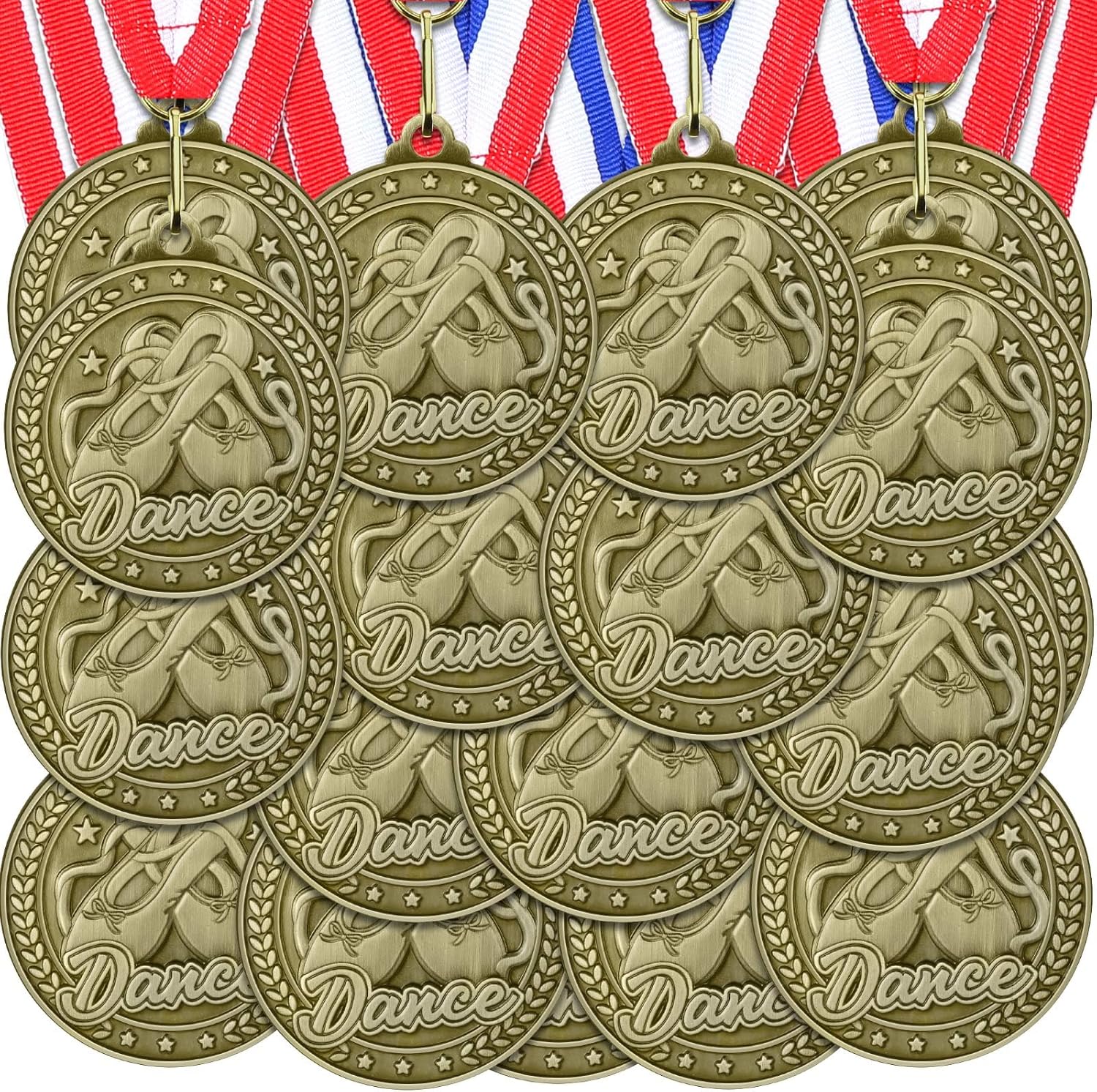 Ferreve 24 Pcs Award Medals with Neck Ribbons Competitions Trophy Award Prize Party Winner Gift