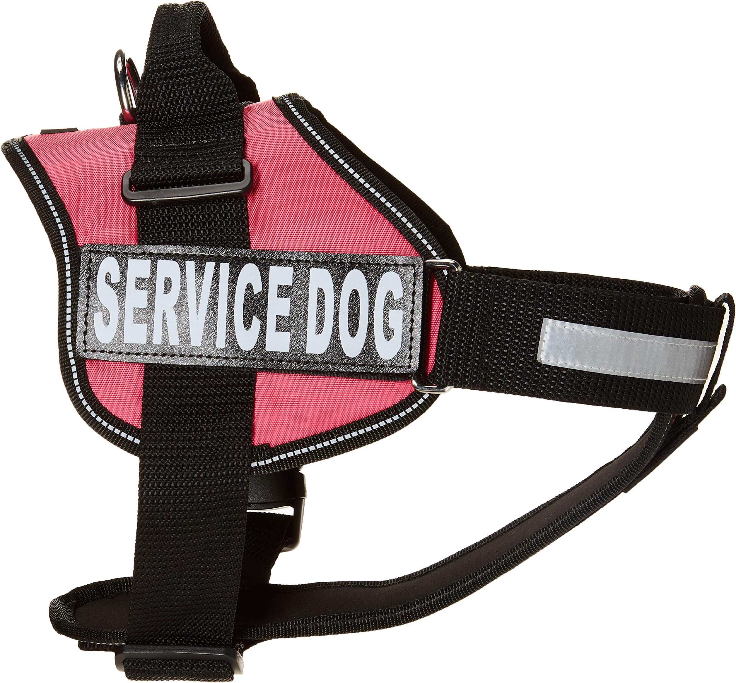 barkOutfitters Service Dog Vest Harness + 50 ADA Info Cards Kit (Pink, (16 - 19)