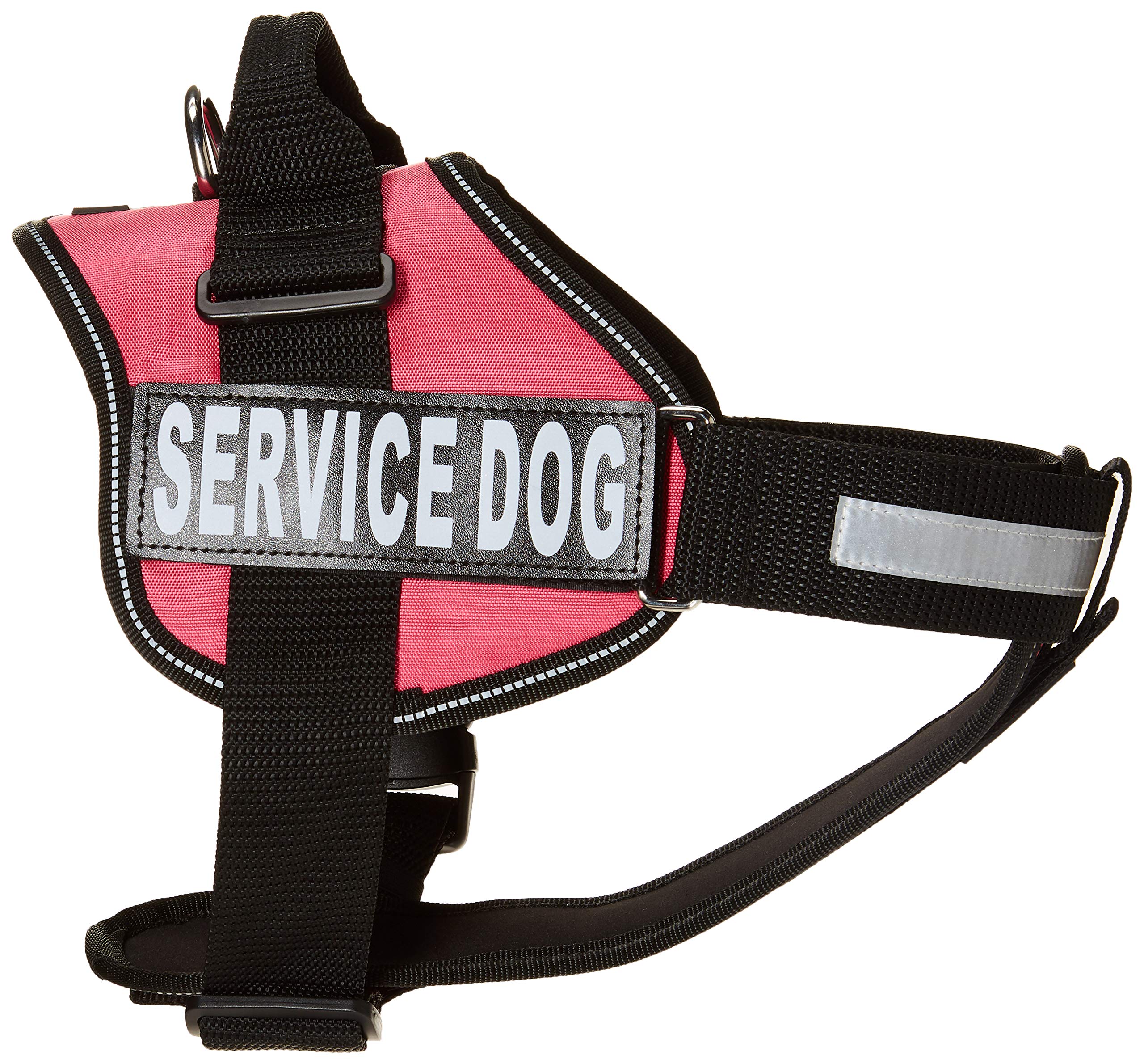 barkOutfitters Service Dog Vest Harness + 50 ADA Info Cards Kit (Pink, (16 - 19)