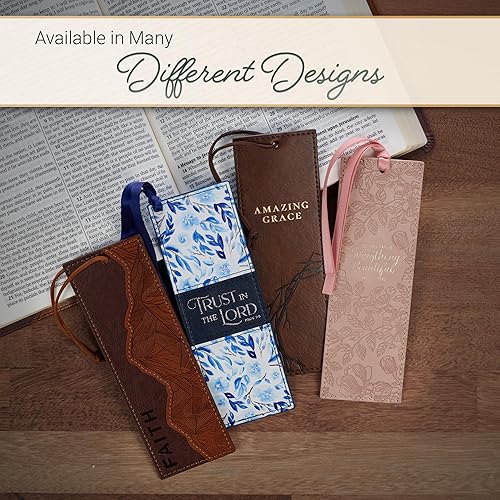 Miniatura 54 de Christian Art Gifts - Separador de piel sintética con cinta de satén y verso bíblico inspirador para mujeres y hombres, Marrón - Proverbios 31 Mujer