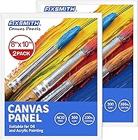 Vista 25 de FIXSMITH Tableros de lienzo para pintar de 9 x 12 pulgadas, paquete de 14 lienzos de pintura de gran valor, paneles de lienzo blanco en blanco, 100%