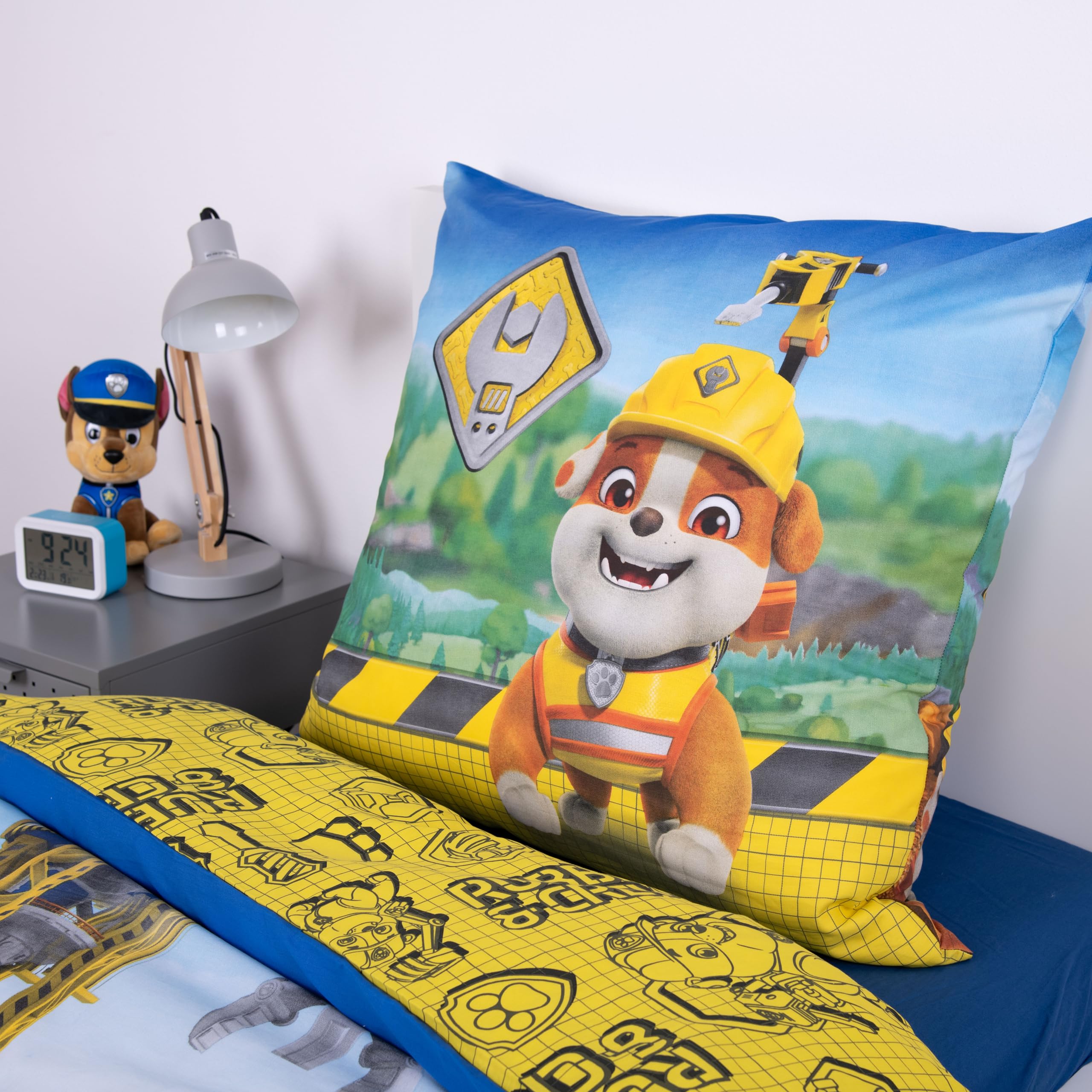 Herding Rubble and Crew Bettwäsche-Set aus 100% Baumwolle, Wendbare Kinderbettwäsche mit Kissenbezug 80x80 und Bettbezug 135x200 cm, Produziert nach Oeko-TEX Standard 100