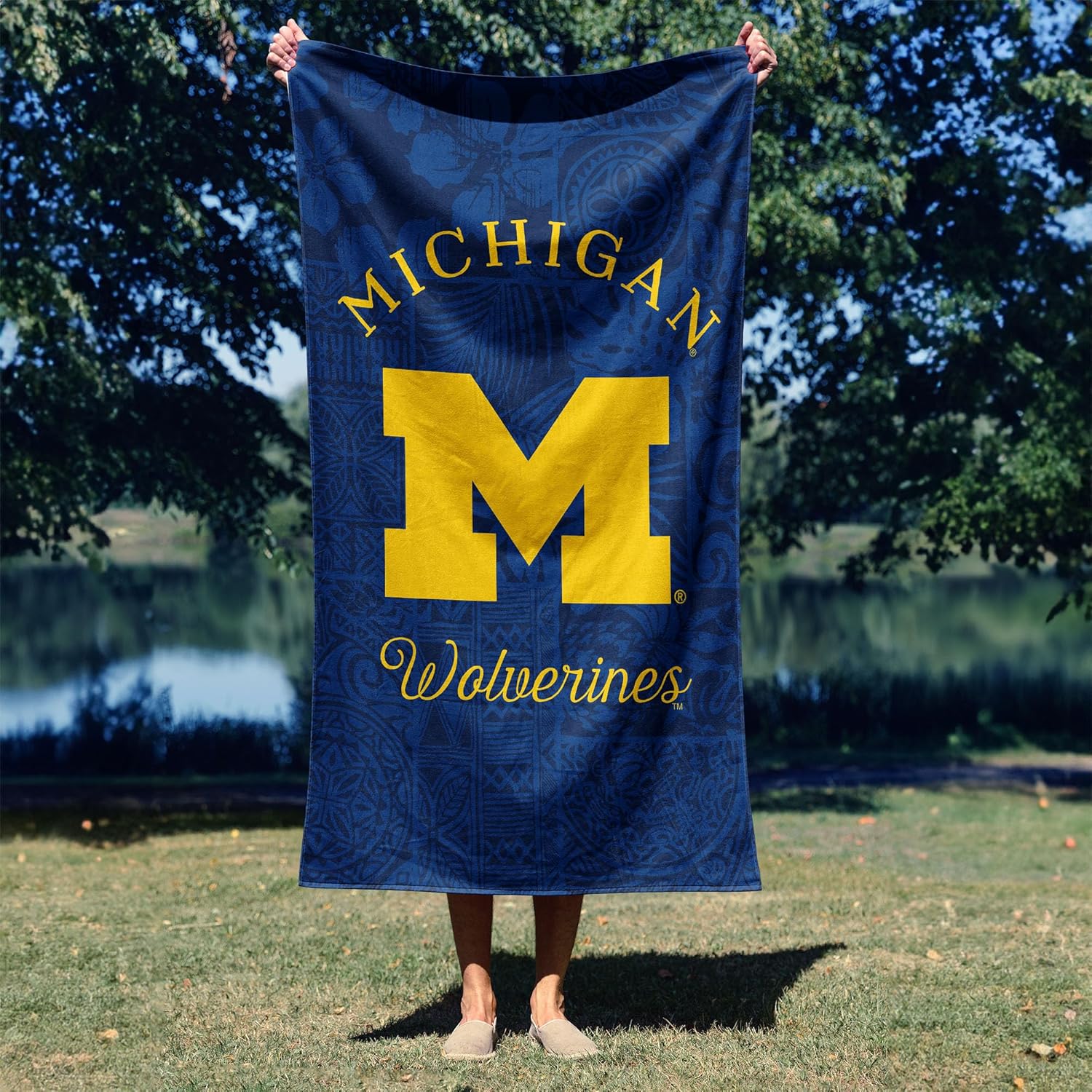 Northwest Michigan Wolverines NCAA Beach Towel, Quick-Dry, Soft & Absorbent Lightweight Travel Essentials for Pool or Bath, 40 x 72 inches