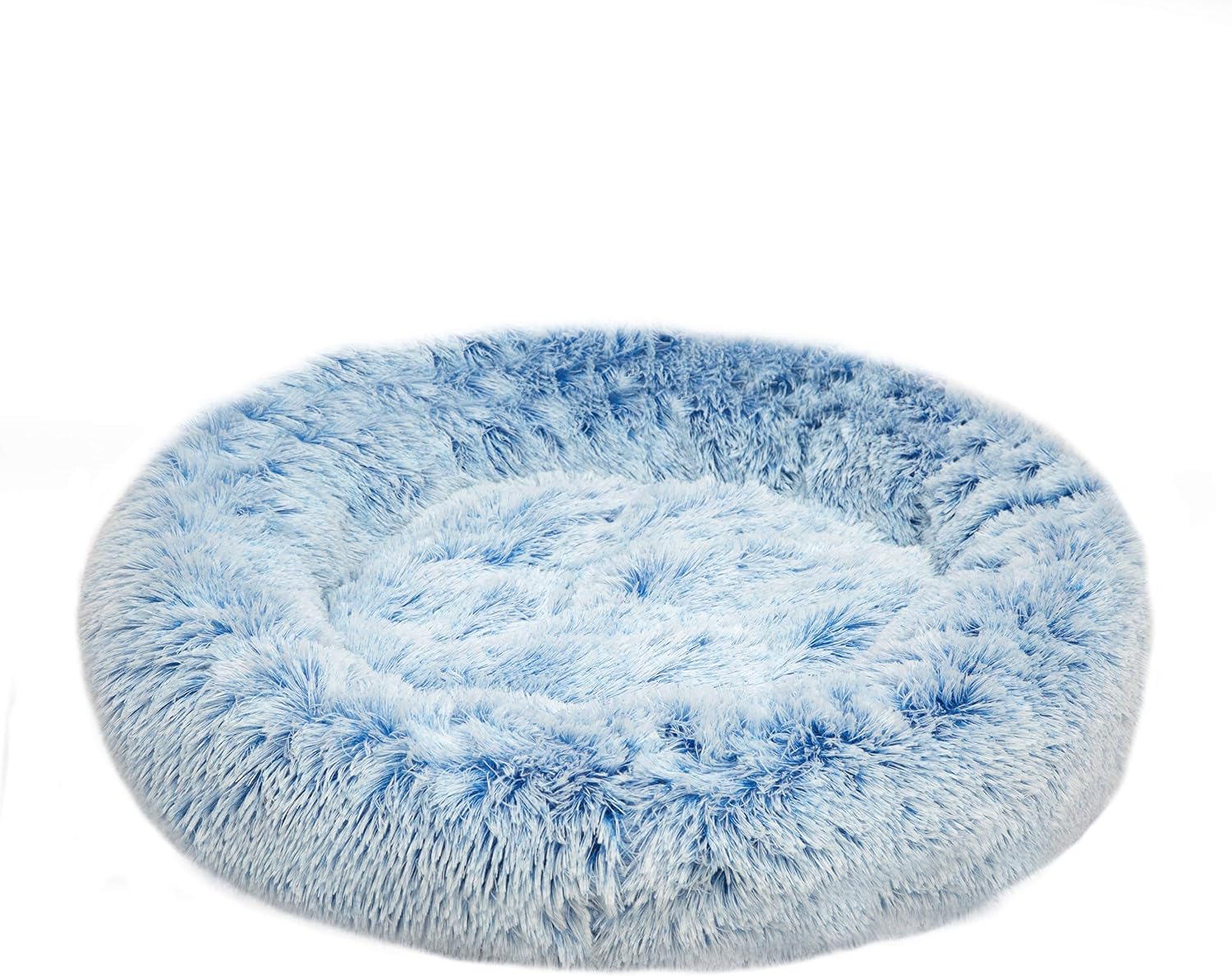 Donut Dog Bed, Dog Cuddler Bed(27inch), Self-Warming and Washable Dog Bed for Medium or Large Dog (27-inch, Blue)