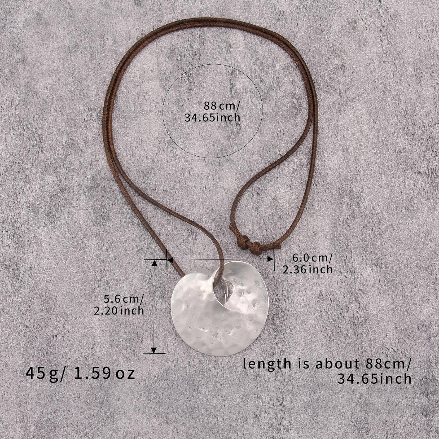 Boho Necklaces for Women Chunky Circle Necklace Layered Boho Circle Leather Choker Necklace Long Vintage Necklaces Bohemian Jewlery Gifts - Image 7