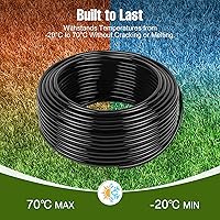 Vista 4 de 100FT 1/4 Inch Drip Irrigation Tubing with 10 Pack Push-to-Connect 1/4" Tee Connectors, Distribution Drip Line Hose & Universal Tee Fitting, for