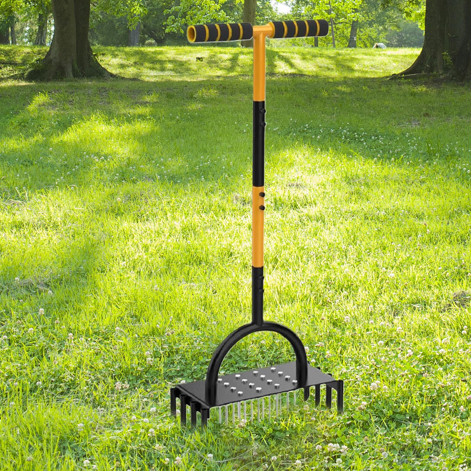 Aeratore da cortile Strumento di aria manuale per aerare il , attrezzatura per spina di allentamento a terra a mano per giardino, cortile, fattoria, cortile, serra, campo vegetale