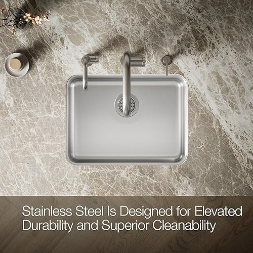 Miniatura 4 de KOHLER K-3332-NA Fregadero de cocina cuadrado extra grande bajo encimera Undertone