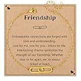 Gold Plating Bracelets Gifts for Women,Unique Gift for Friends Daughter Mom Sister on Birthday Christmas,Paper Clip Bracelet for Women