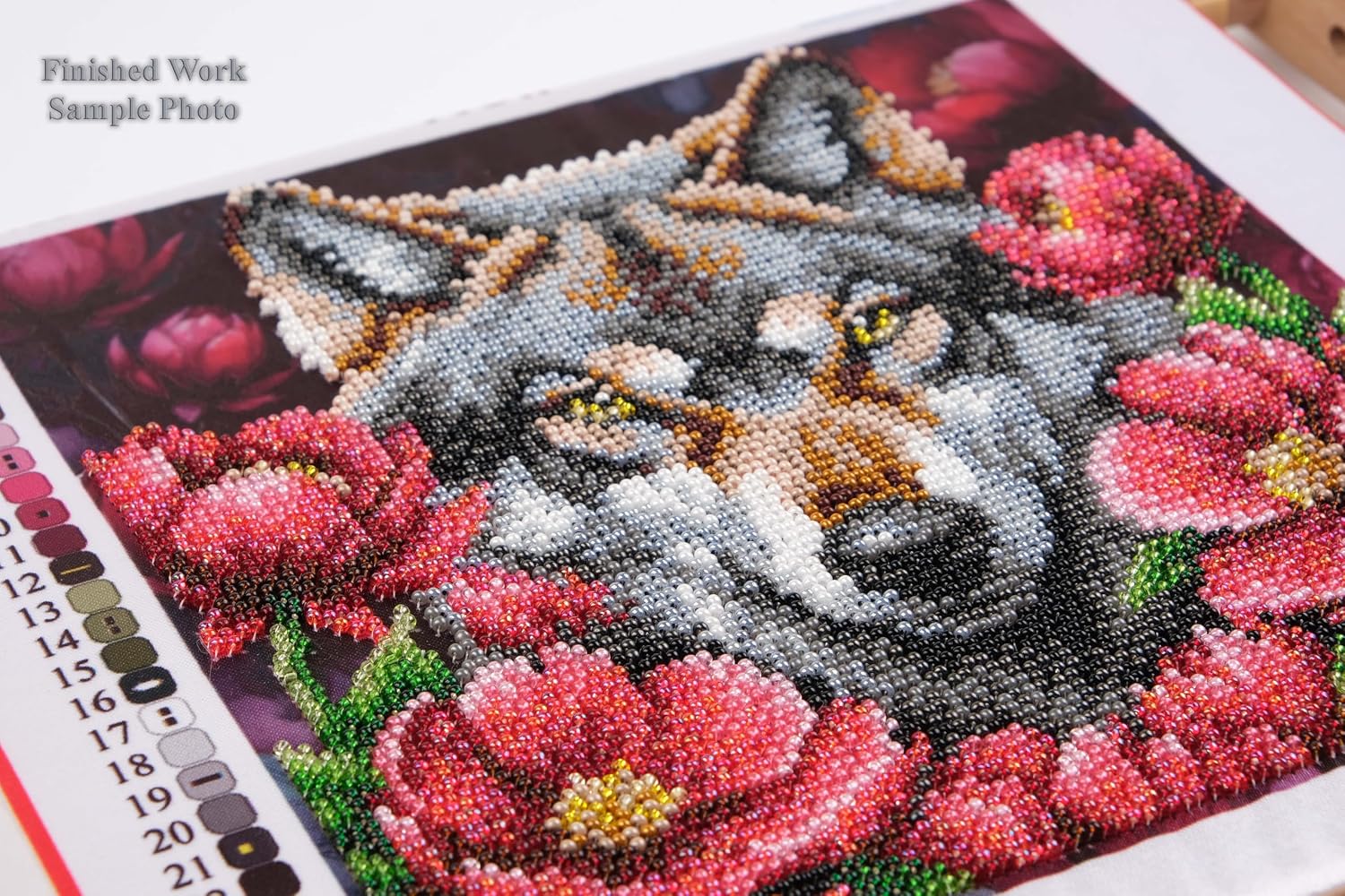 AllAboutEmbroideryUA Bead Embroidery kit Wolf AN-1108 Animal Beaded Cross Stitch kit