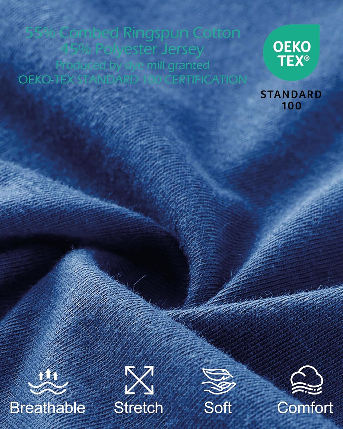 Mens Hoodies Shirt Casual Athletic Workout Fashion Hooded Lightweight Jersey Sweatshirt Long Sleeve with Drawstring - Image 5