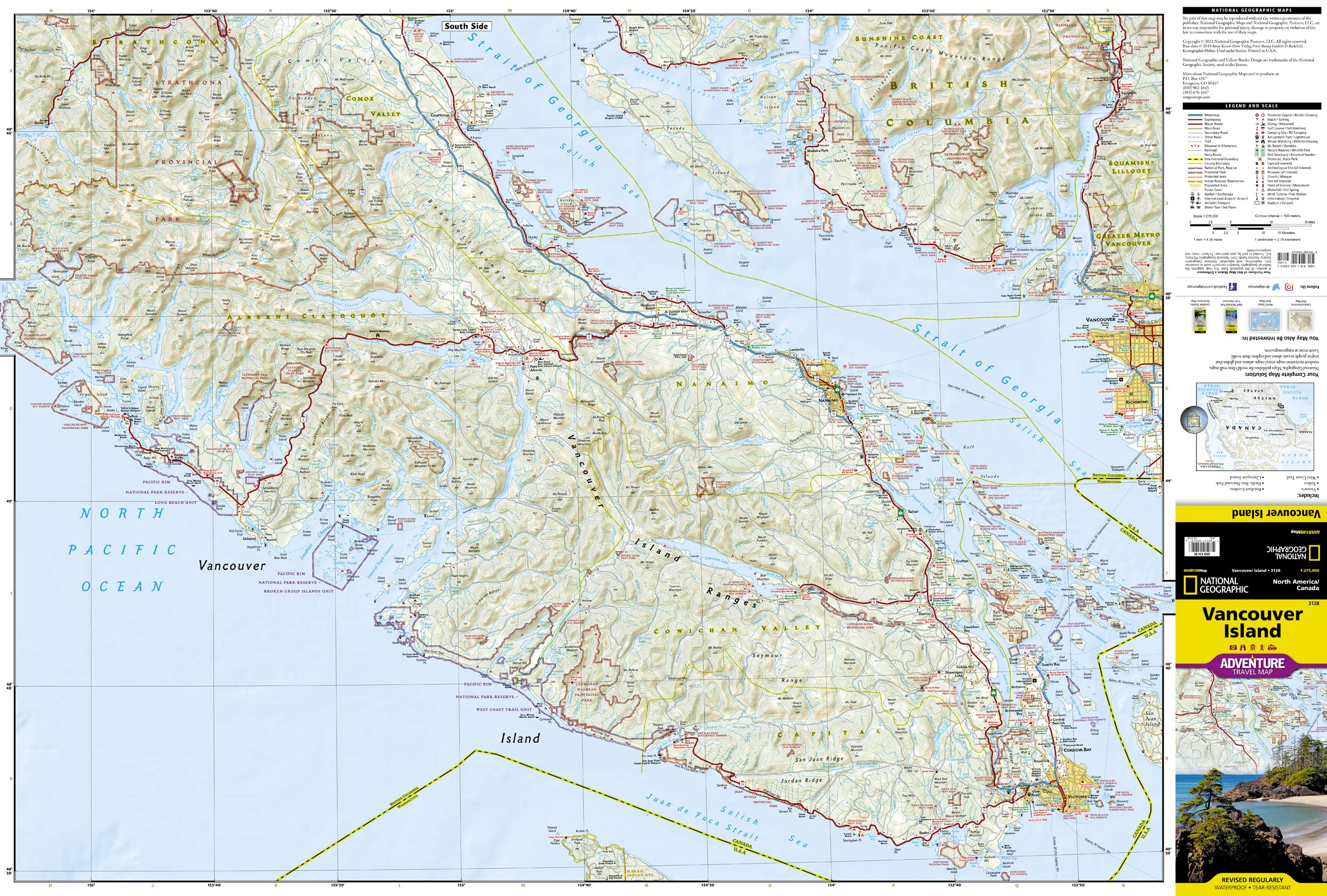 Vanvouver Island: Adventure Maps (National Geographic Adventure Map, Band 3128)