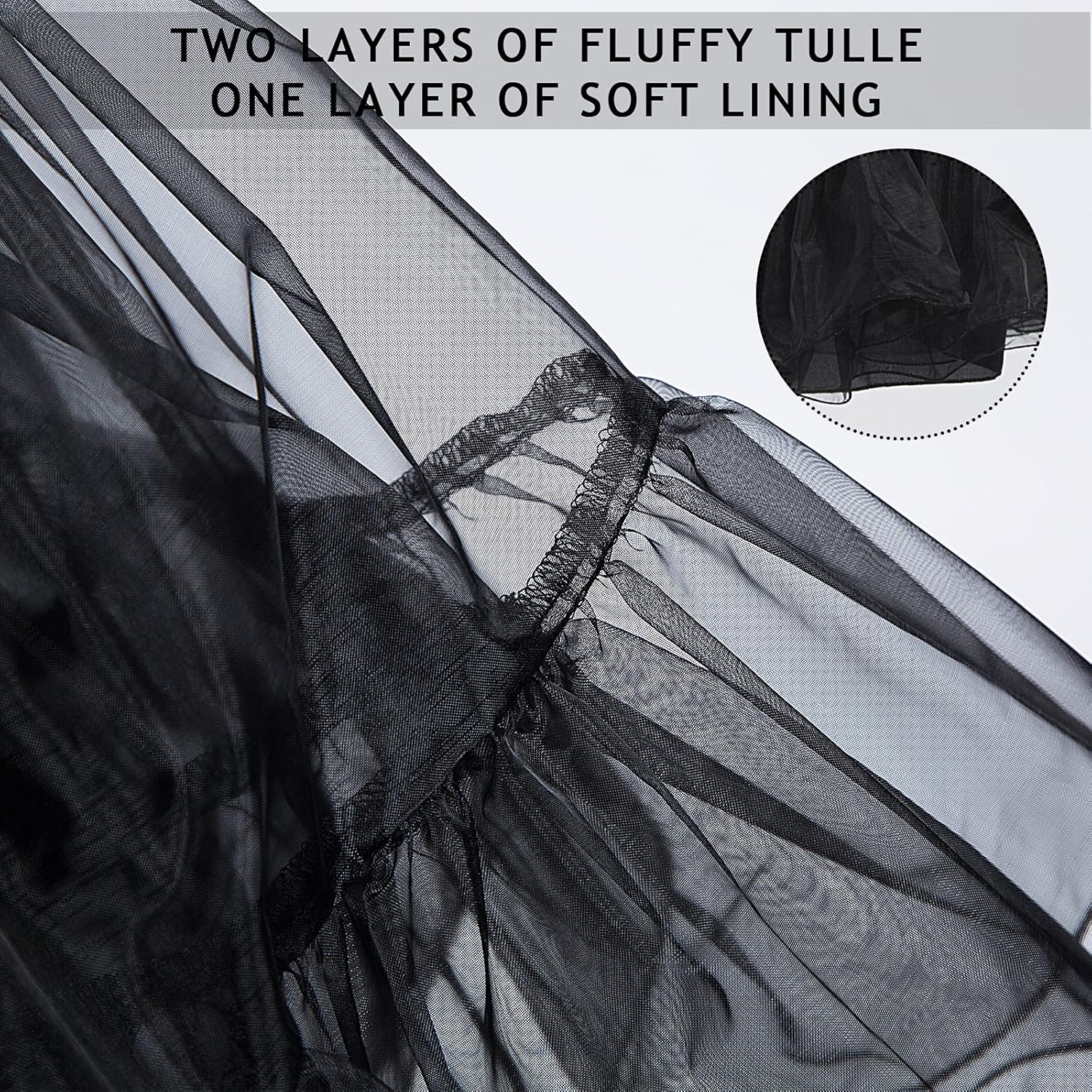 Women's 1950s Petticoat Skirts Vintage Puffy Tutu Crinoline Ballet Underskirt - Image 4