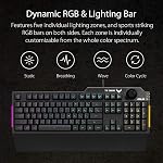 ASUS Membrane Gaming Keyboard for PC - TUF K1 | Programmable, Onboard Memory | Dedicated Volume Knob, Aura Sync RGB & Side Lighting | Detachable Wrist Rest | Spill-Resistant | Highly Durable | Black