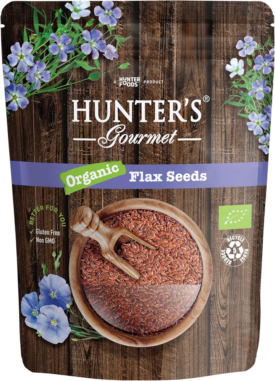 Hunters Gourmet Organic Flax Seeds 300g Hunters Gourmet Organic Flax Seeds 300g