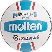 Molten BV5000 Elite Beach Volleyball - Official USA Volleyball Outdoor Ball, Hand-Stitched for Durability & Superior Touch