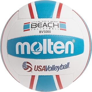 Molten BV5000 Elite Beach Volleyball - Official USA Volleyball Outdoor Ball, Hand-Stitched for Durability & Superior Touch