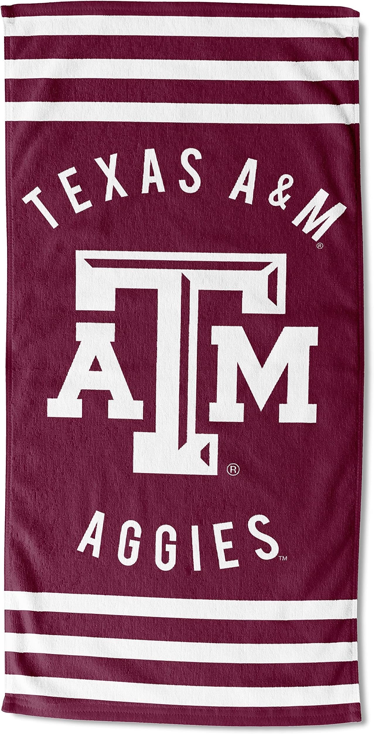 Northwest NCAA Texas A&amp;M Aggies Unisex-Adult Beach Towel, 30" x 60", Stripes (Pack of 6)