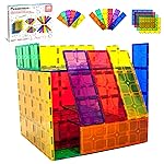 PicassoTiles Large Stabilizer Building Block Base Magnetic Building Block Tiles Jumbo XL Plate Foundation Kit Magnet Tile Stacking STEM Toy Set Compatible Education Construction Learning Square Set