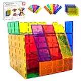 PicassoTiles Large Stabilizer Building Block Base Magnetic Building Block Tiles Jumbo XL Plate Foundation Kit Magnet Tile Stacking STEM Toy Set Compatible Education Construction Learning Square Set