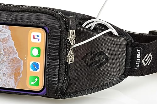 Miniatura 5 de Sporteer Kinetic K1 - Cinturón para correr con pantalla táctil, compatible con iPhone 17/16/15 Pro Max, 16/15 Plus, 17/16/15 Pro, iPhone 17/16/15,