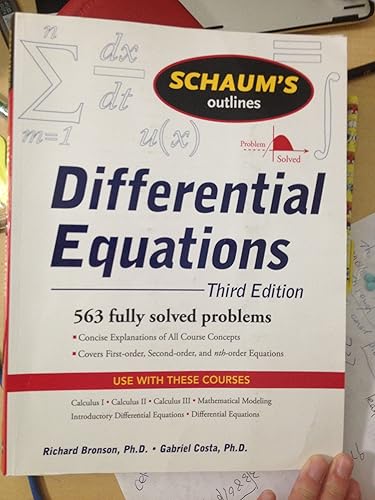 Schaum's Outline of Differential Equations, 3ed (Schaum's Outline Series)
