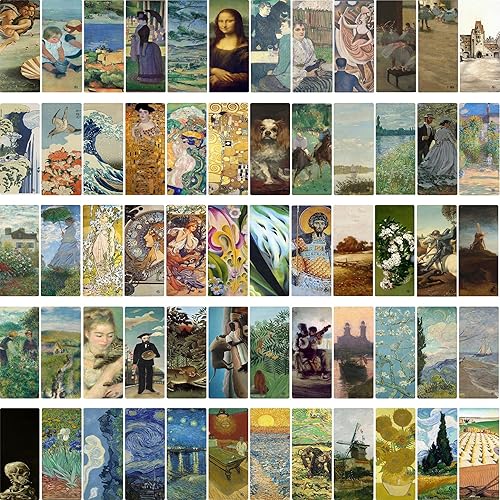 Marcadores estéticos para amantes de los libros, 60 marcadores de libros de obras de arte para mujeres y hombres, marcadores a granel de doble cara